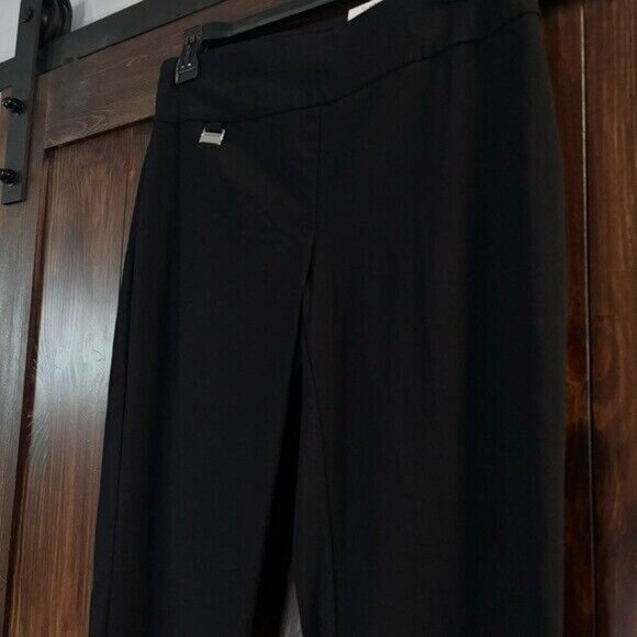 Alfani 2P Tummy-Control Straight Leg Black Pull-On Stretchy Dress Pants NWT - Picture 3 of 5